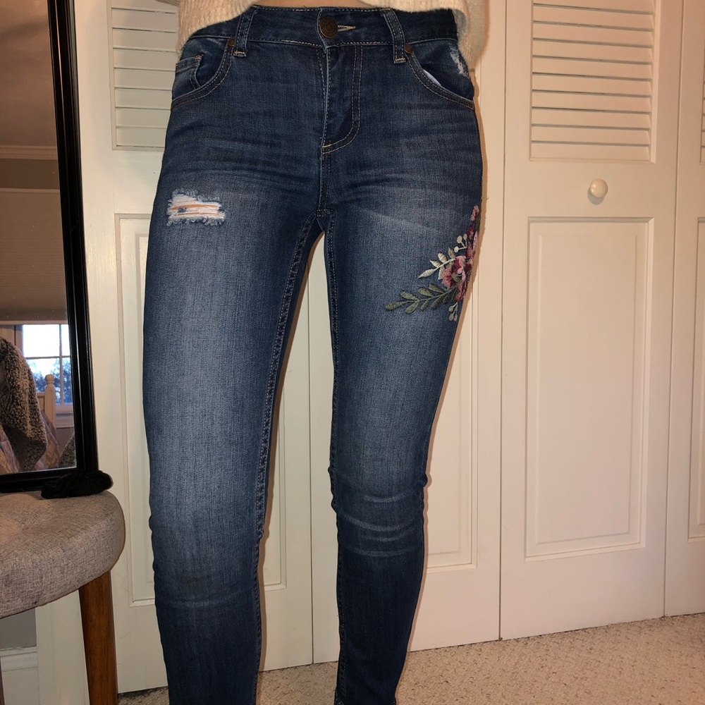 •Harper floral jeans